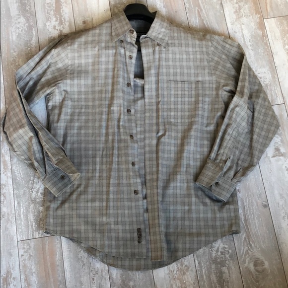 Lands’ End Brown Check Long Sleeve Shirt.1953 - Picture 2 of 4